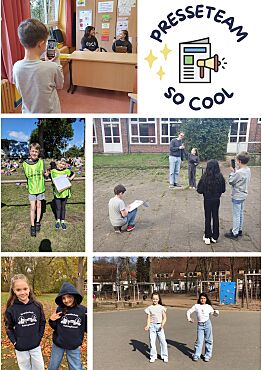 Collage Presseteam beim Interview