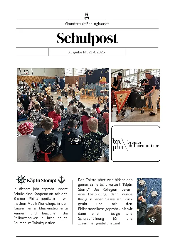 PDF Datei des Schulpost 2 Newsletters