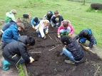 1b im Schulgarten