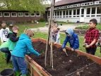 2b bereitet das Hochbeet vor
